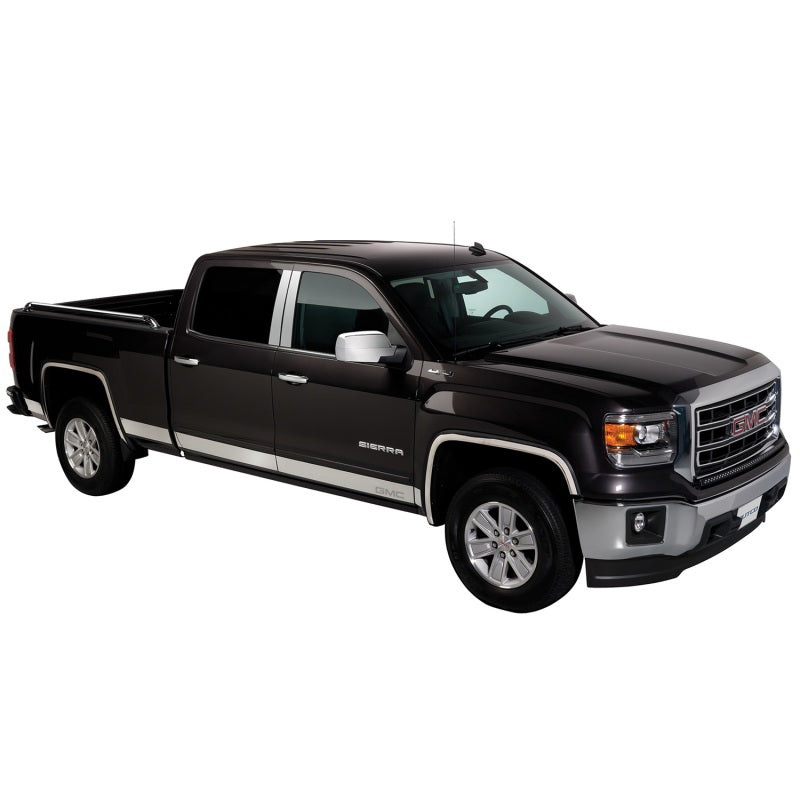 Putco 07-13 GMC Sierra Reg Cab 6.5 Short Box - 6in Wide - 12pcs - SS Rocker Panels 9751209GM 9751209GM Photo - Mounted