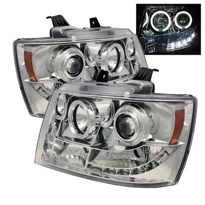 Spyder Chevy Suburban 1500 Projector Headlights LED Halo LED Chrome PRO-YD-CSUB07-HL-C 5009654 5009654 Photo - Primary