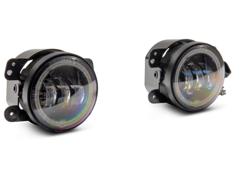 Raxiom 07-18 Jeep Wrangler JK Axial Series 4-In LED Fog Lights w/ Halo J142666 J142666 Photo - Primary