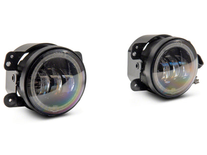 Raxiom 07-18 Jeep Wrangler JK Axial Series 4-In LED Fog Lights w/ Halo J142666 J142666 Photo - Primary