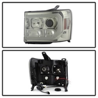 Spyder GMC Sierra 1500/2500/3500 07-13 V2 Projector Headlights - Smoke PRO-YD-GS07V2-LBDRL-SM 5083654 5083654 Photo - Unmounted