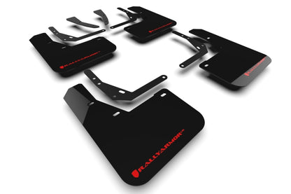 Rally Armor 2024 Hyundai Kona EV Black UR Mud Flap - Red Logo MF113-UR-BLK-RD MF113-UR-BLK-RD Photo - Primary