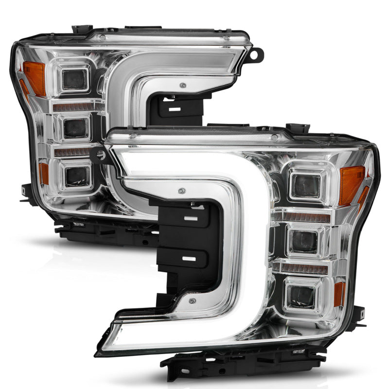 Anzo 18-20 Ford F-150 Full Led Projector Light Bar Style Headlights - Chrome Amber 111521 111521 User 1