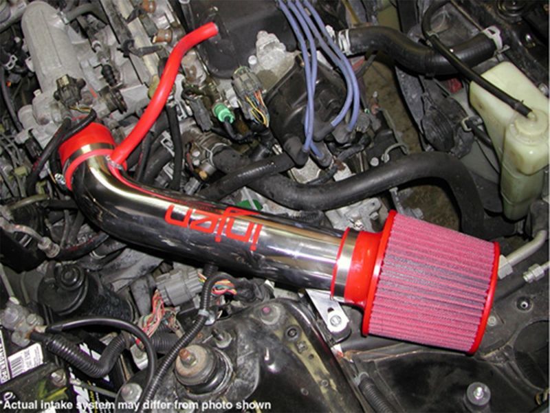 Injen Polished Short Ram Intake 92-95 Civic Dx Lx Ex Si IS1520P Photo - Mounted