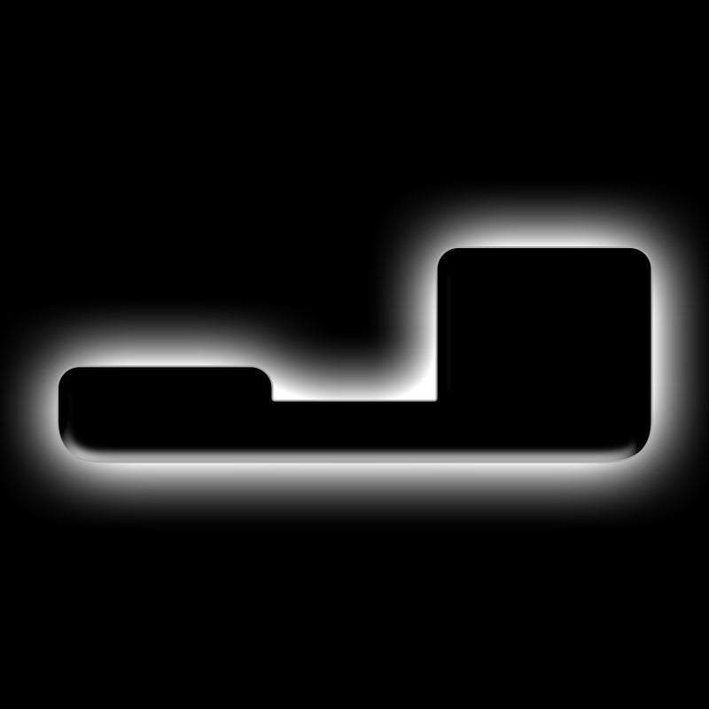 ORACLE Lighting Universal Illuminated LED Letter Badges - Matte Black Surface Finish - J 3141-J-001 3141-J-001 Photo - Primary