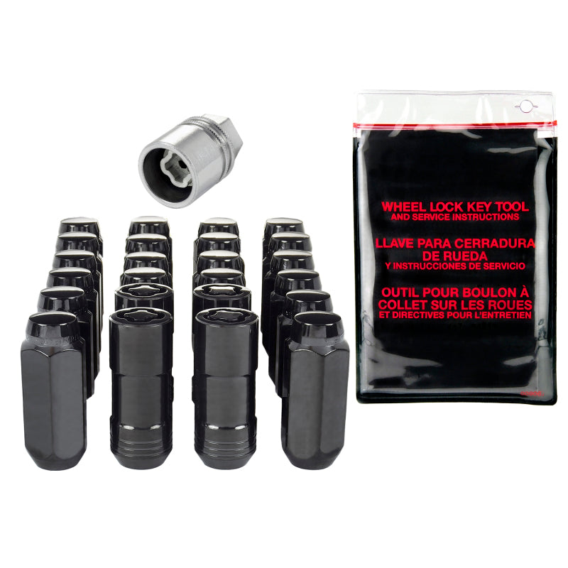 McGard 6 Lug Hex Install Kit w/Locks (Cone Seat Nut) M14X2.0 / 13/16 Hex / 2.25in. Length - Black 84617 84617 Photo - Primary