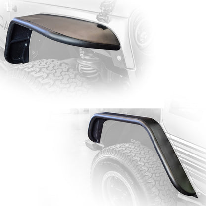 DV8 Offroad 07-18 Jeep Wrangler JK Front & Rear Flat Tube Fenders FENDB-02 FENDB-02 Photo - Mounted