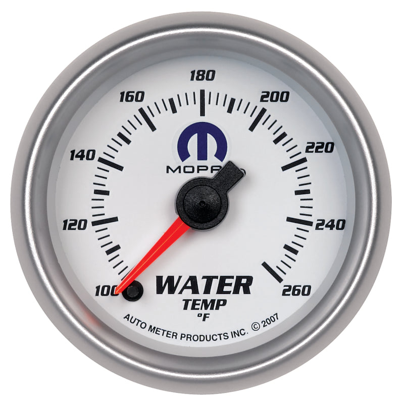 Autometer 2-1/16" Water Temperature, 100-260 °F, Stepper Motor, White 880032 Photo - Primary