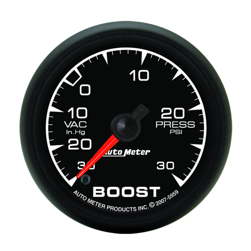 Autometer ES 52mm Full Sweep Electronic 30 In Hg-Vac/30 PSI Vacuum/Boost Gauge 5959 5959 Photo - Primary