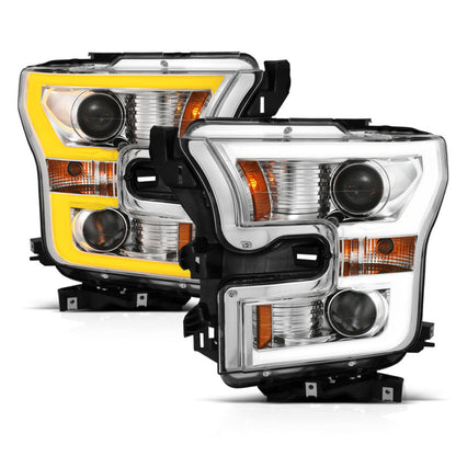 Anzo 2015-2016 Ford F-150 Projector Headlights w/ Plank Style Switchback Ch 111358 Photo - Unmounted