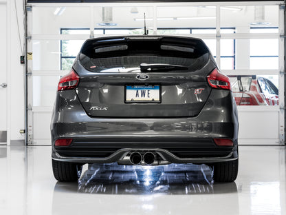 AWE Tuning Ford Focus ST Touring Edition Cat-back Exhaust - Resonated - Chrome Silver Tips 3020-32038 3020-32038 Photo - Mounted