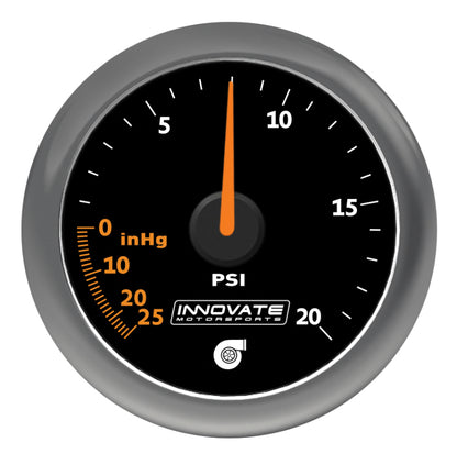 Innovate Motorsports MTX Analog, 20 PSI Vacuum/Boost Gauge Kit, Black Dial 3857 Photo - Primary