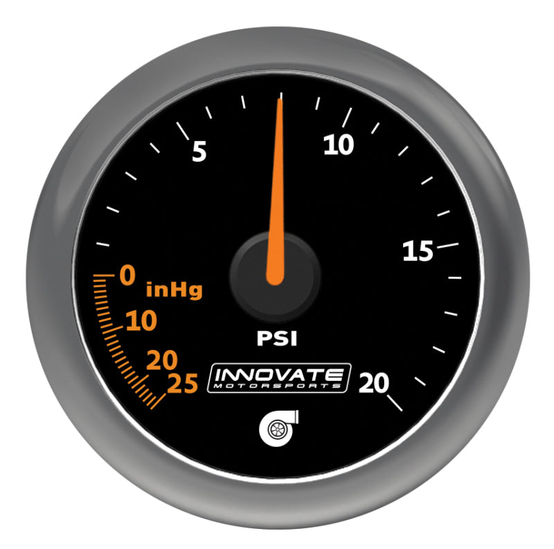 Innovate Motorsports MTX Analog, 20 PSI Vacuum/Boost Gauge Kit, Black Dial 3857 Photo - Primary