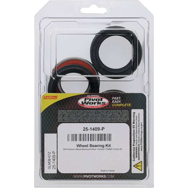 Pivot Works Yamaha Wheel Bearing Kit Premium Bearings 25-1409-P 25-1409-P Photo - Primary