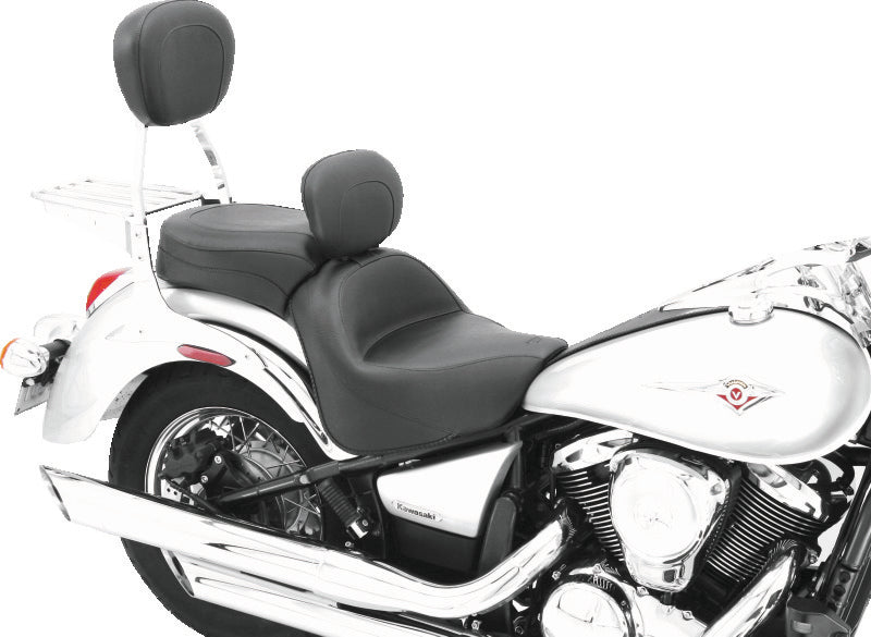 Mustang Motorcycle Mustang 06-21 Kawasaki Vulcan 900 Classic, Custom Touring 1PC Seat w/Driver Backrest - Black 79417 79417 User 1