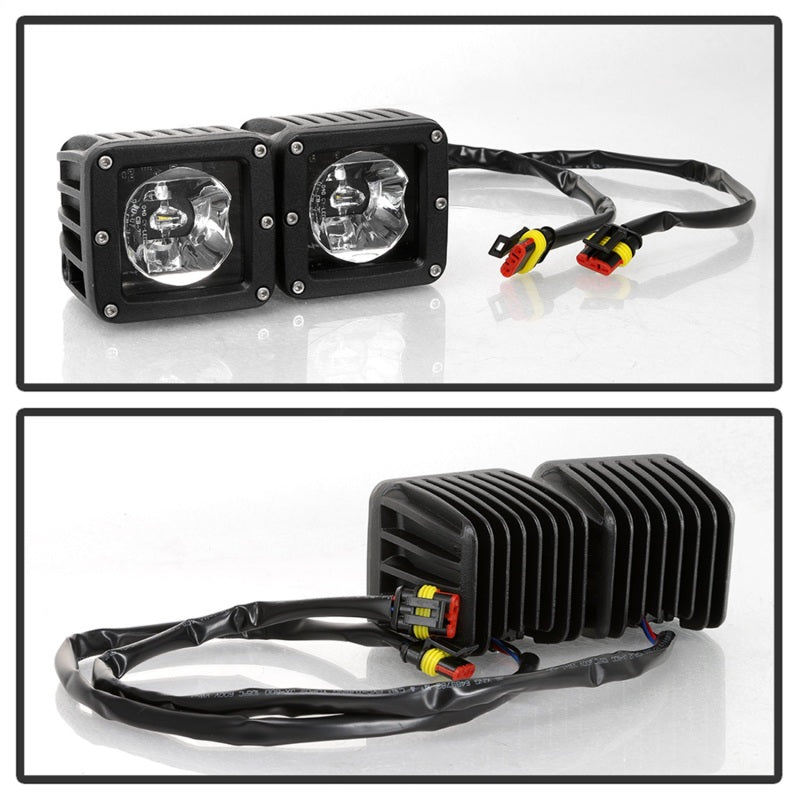 Spyder Dodge Ram 2013-2018 1500 Only Full LED Fog Lights W/Bracket and Universial Switch- Clear 9045424 9045424 Photo - Unmounted