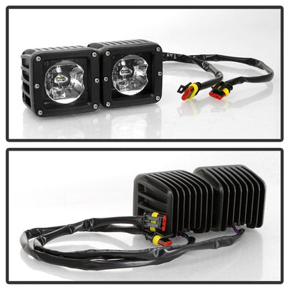 Spyder Dodge Ram 2013-2018 1500 Only Full LED Fog Lights W/Bracket and Universial Switch- Clear 9045424 9045424 Photo - Unmounted
