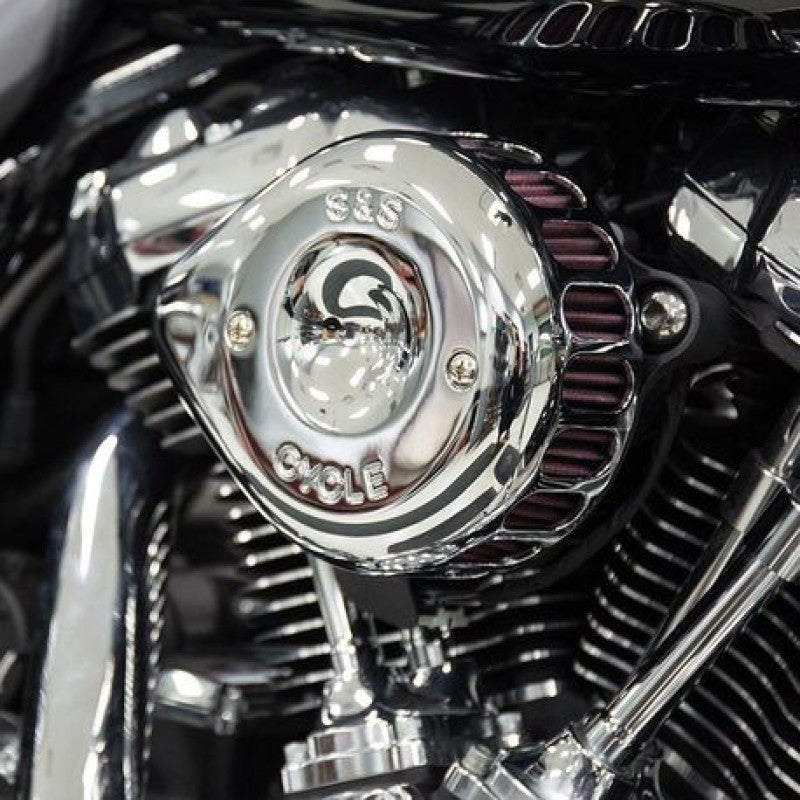 S&S Cycle Air Cleaner Stealth Mini Teardrop - Chrome 170-0435C