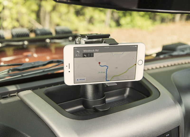 Rugged Ridge Dash Multi-Mount Phone Kit; 11-18 Jeep Wrangler JK 13551.16 Photo - Mounted