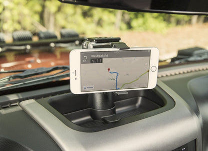 Rugged Ridge Dash Multi-Mount Phone Kit; 11-18 Jeep Wrangler JK 13551.16 Photo - Mounted