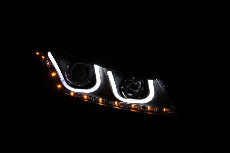 Anzo 2008-2012 Honda Accord Projector Headlights w/ U-Bar Black 121483 Photo - Unmounted