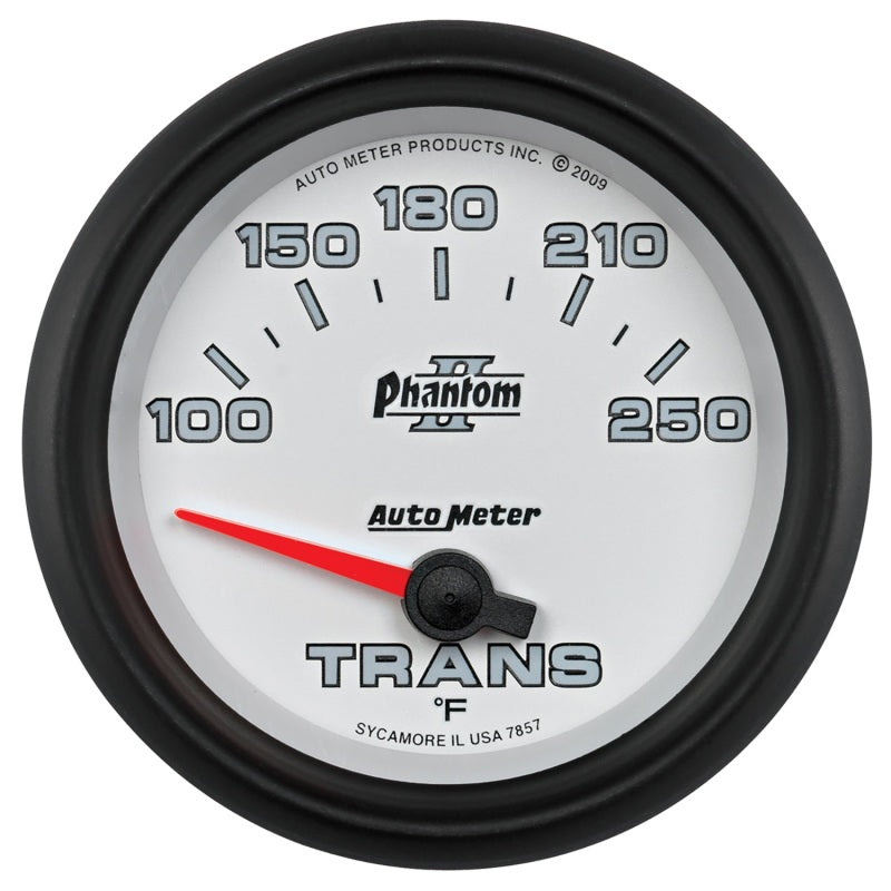 Autometer Gauge, Transmission Temp, 2 5/8", 100-250 Deg. F, Electric, Phantom II 7857 Photo - Primary