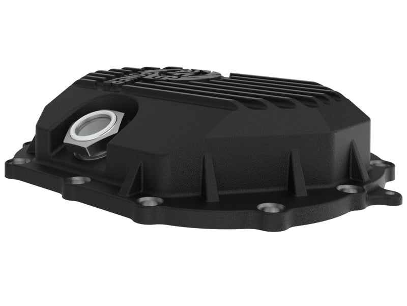 aFe Pro Series Front Differential Cover Black w/Machined Fins & Gear Oil 46-71051B Photo - Unmounted