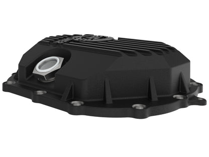 aFe Pro Series Front Differential Cover Black w/Machined Fins & Gear Oil 46-71051B Photo - Unmounted