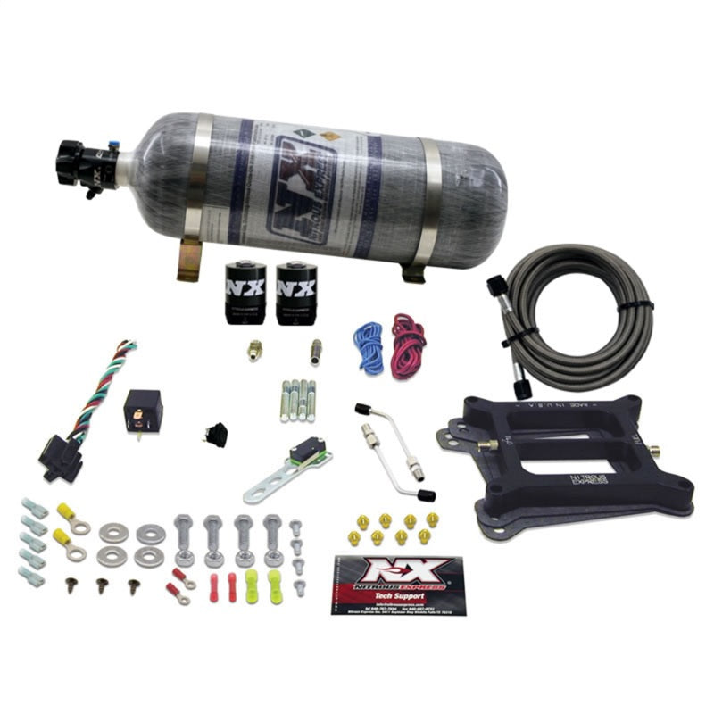 Nitrous Express 4150 4-BBL/Gasoline Nitrous Kit (100-500HP) w/Composite Bottle 50040-12 50040-12 Photo - Primary