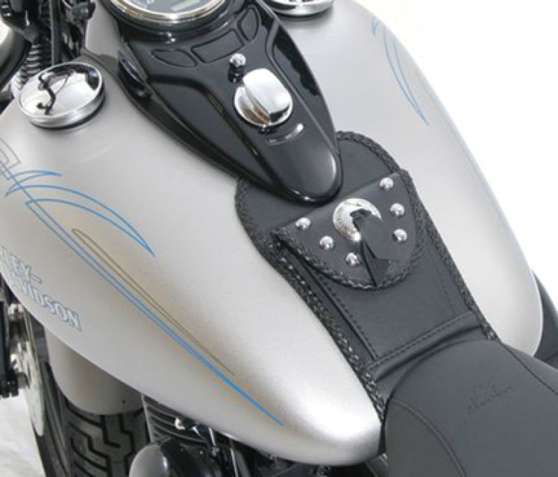 Mustang Motorcycle Mustang 08-13 Harley FLSTB Softail Tank Bib w/Studs - Black 93349 93349 Photo - Primary