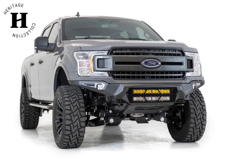 Addictive Desert Designs 18-20 Ford F-150 Bomber Front Bumper w/ Dual 20IN LED Mounts F180012140103 F180012140103 Photo - Primary