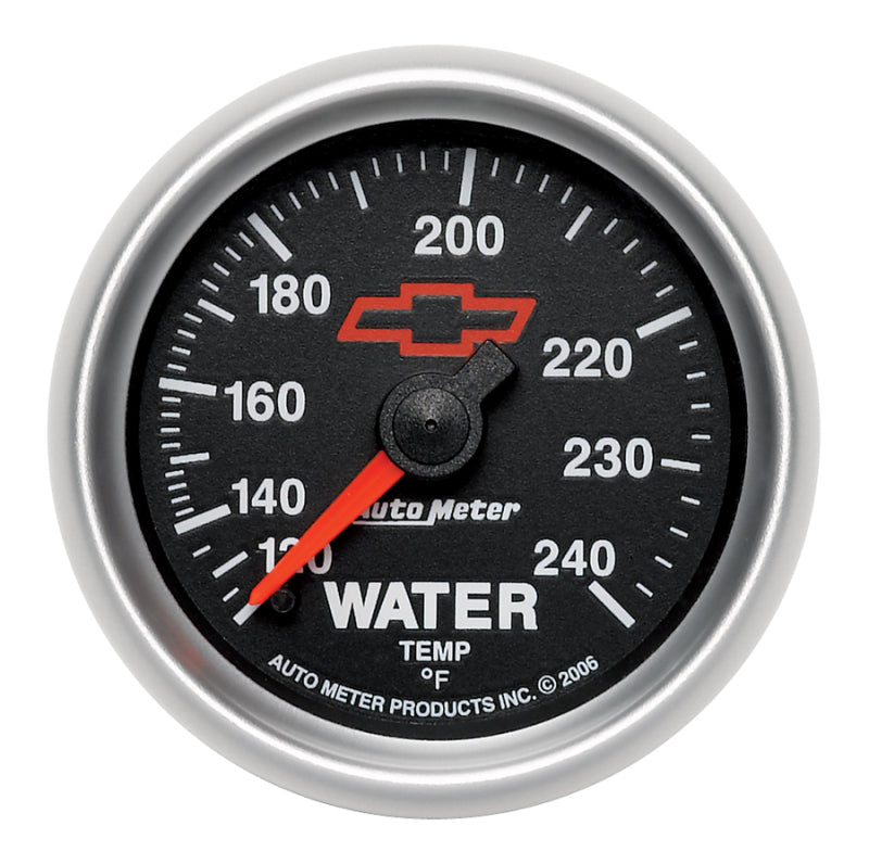 Autometer Gauge, Water Temp, 2 1/16", 120-240 Geg. F Mechanical, Gm Bowtie Black 3632-00406 Photo - Primary
