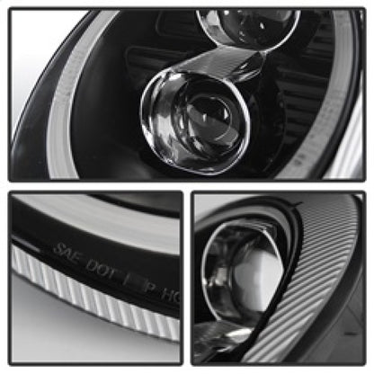 Spyder Porsche 911 997 2005-2009 Projector Headlights Halogen Model DRL LED Blk PRO-YD-P99705-DRL-BK 5080134 5080134 Photo - Unmounted