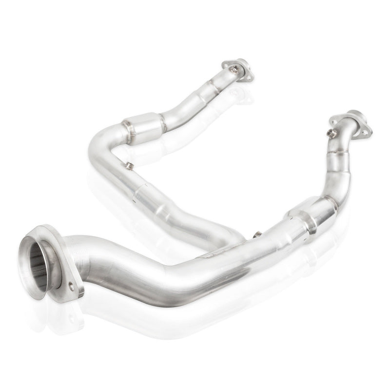 Stainless Works 2015-16 F150 2.7L Downpipe 3in High-Flow Cats Y-Pipe Factory Connection FT15ECODPCAT FT15ECODPCAT Photo - out of package