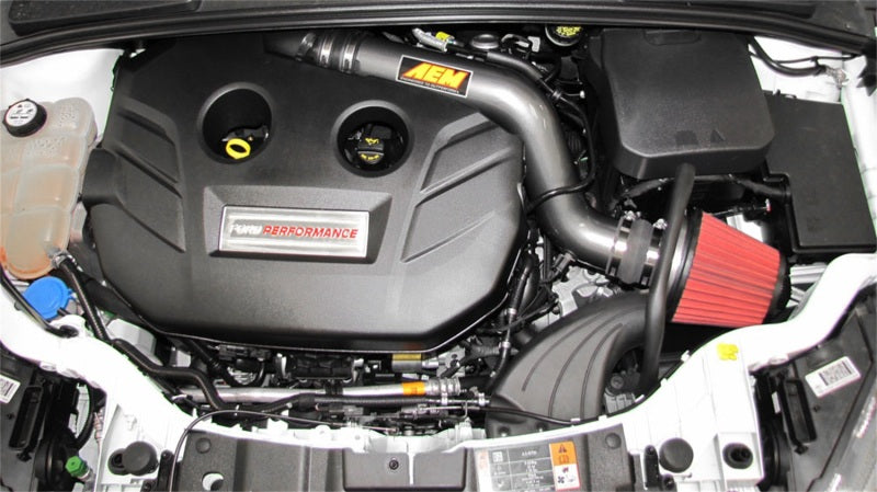 AEM Induction AEM 16-18 Ford Focus RS L4-2.3L F/I Gunmetal Gray Cold Air Intake 21-852C 21-852C Photo - Mounted