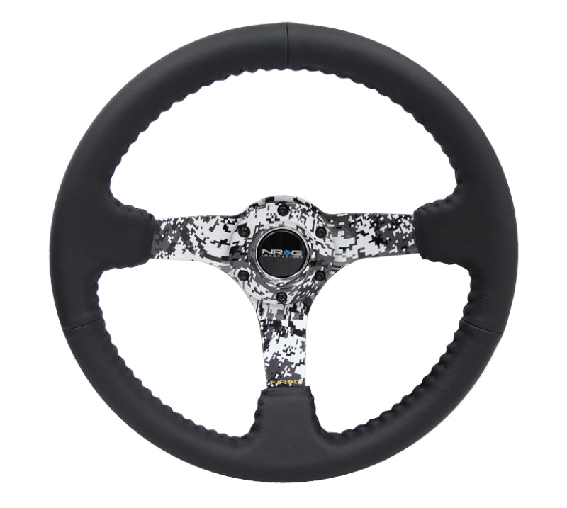 NRG Reinforced Wheel,Hydro Dip DigiCamo 3" Deep,Matte Blk spoke,350mm Blk RST-036DC-R Photo - Primary