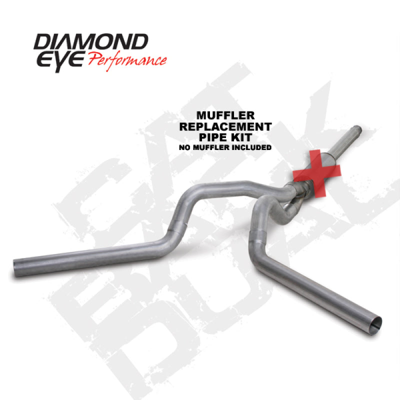 Diamond Eye Performance Diamond Eye KIT 4in CB MFLR RPLCMENT PIPE DUAL AL: 94-97 FORD 7.3L F250/F350 PWRSTROKE K4312A-RP K4312A-RP Photo - Primary