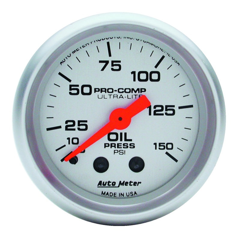 Autometer Gauge, Oil Pressure, 2 1/16", 150psi, Mechanical, Ultra-lite 4323 Photo - Primary