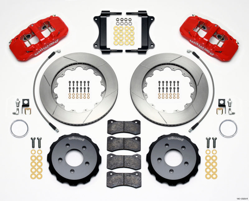 Wilwood AERO6 Front Hat Kit 14.25 Red 2008-2009 Pontaic G8 w/Lines 140-12929-R 140-12929-R Photo - Primary