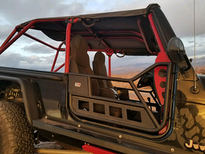 Fishbone Offroad 97-06 Jeep Wrangler TJ Front Tube Doors - Black Textured Powdercoat Steel FB24077 FB24077 Photo - lifestyle view