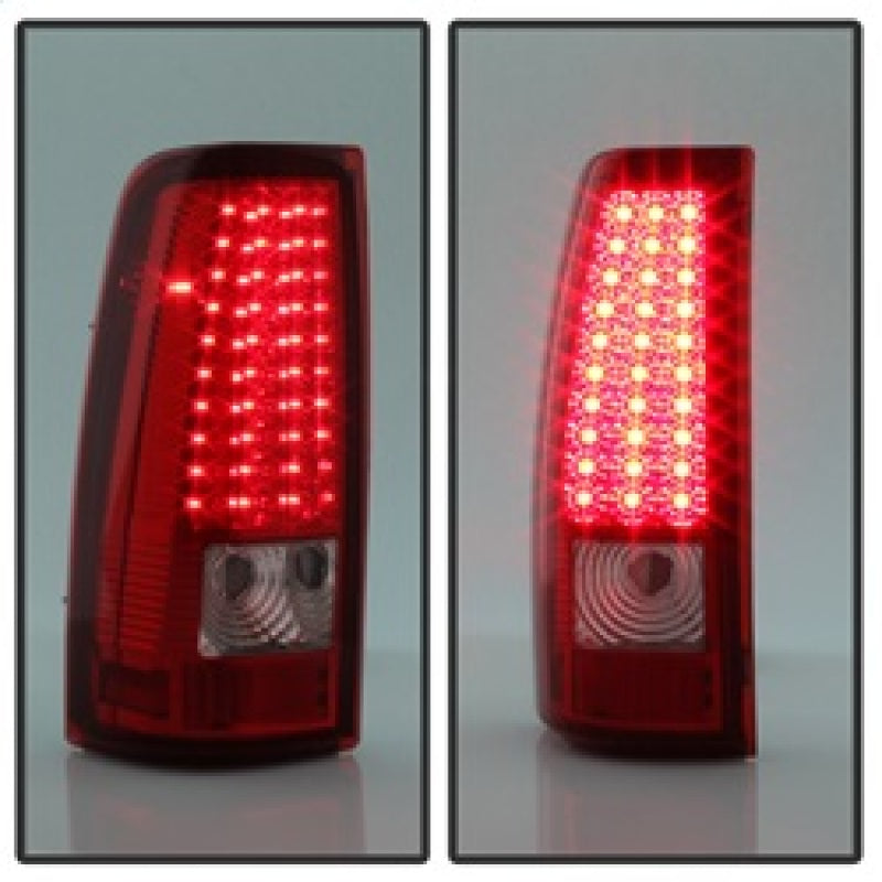 SPYDER Xtune Chevy Silverado 1500/2500/3500 03-06 LED Tail Lights Red Clear ALT-ON-CS03-LED-RC 5008787 5008787 Photo - Unmounted