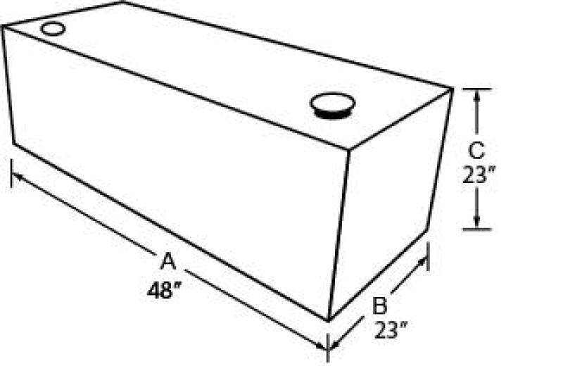 Tradesman Steel Rectangular Liquid Storage Tank (Full Size) - Black 73010