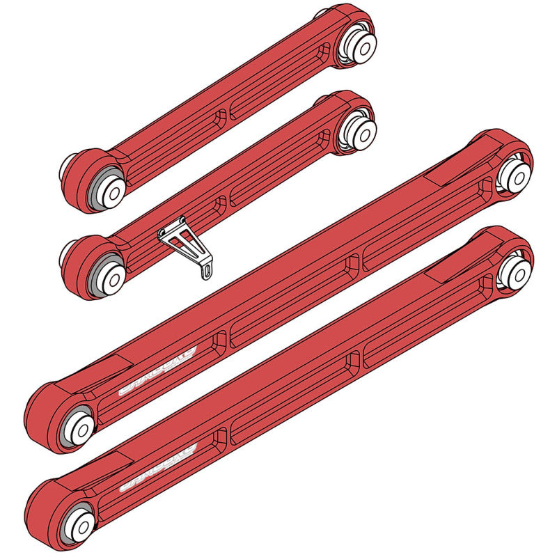 Camburg Toyota Tundra 2WD/4WD 22-23 KINETIK Series Rear Billet Trailing Arm Kit (Red) CAM-320029-RED