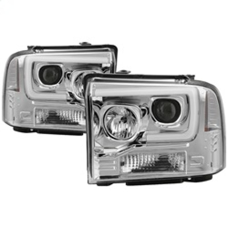 Spyder 05-07 Ford F250/350/450 SD Ver 2 Proj Headlights - Light Bar DRL - Black PRO-YD-FS05V2-LB-C 5084682 5084682 Photo - Primary