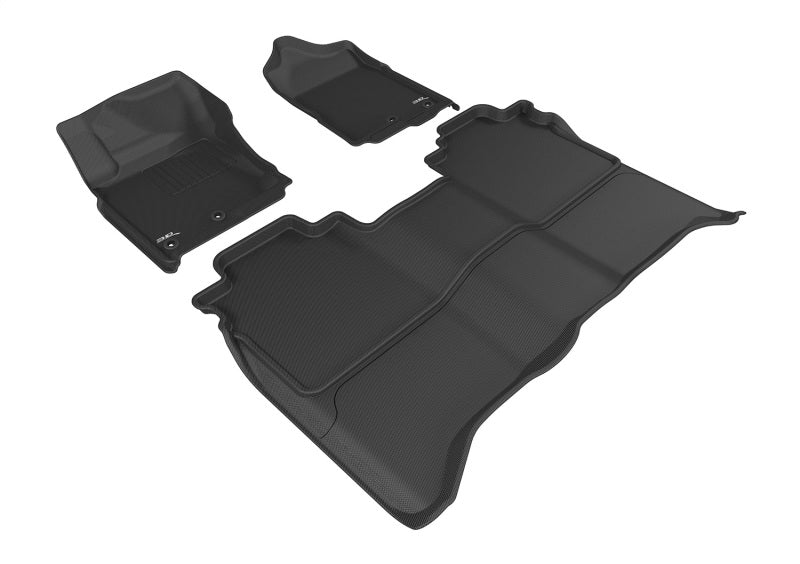 3D MAXpider 2016-2019 Nissan Titan Crew Cab Kagu 1st & 2nd Row Floormats - Black L1NS08401509 L1NS08401509 Photo - Primary