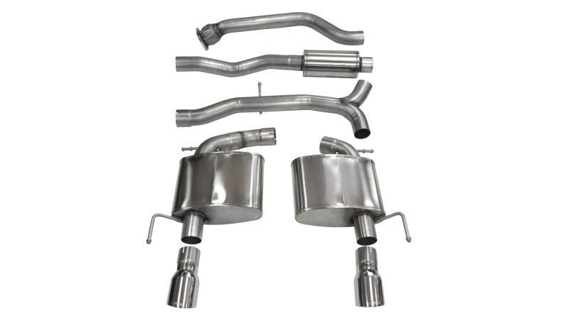 Corsa Performance 13-14 Cadillac ATS Sedan 2.0L A/T Polished Sport Dual Rear Cat-Back 14888 Photo - Primary