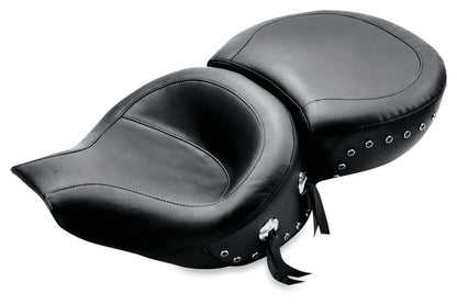 Mustang Motorcycle Mustang 94-96 Harley Road King Standard Touring 1PC Seat w/Black Pearl Studs - Black 75457 75457 Photo - Primary