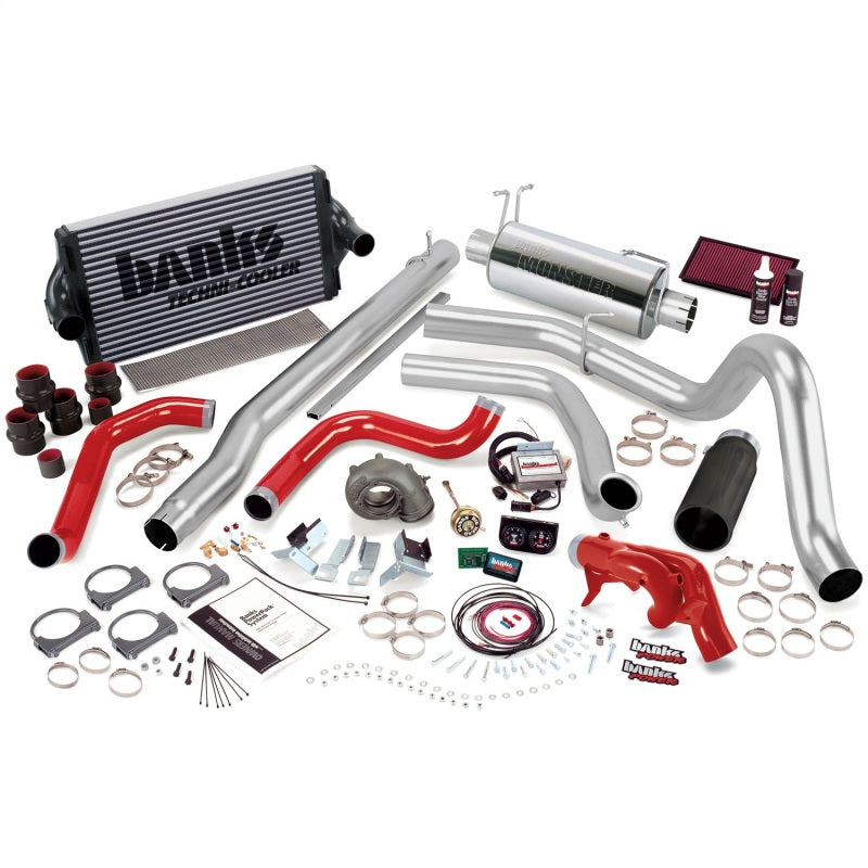 Banks Power 99.5 Ford 7.3L F250/350 Auto PowerPack System - SS Single Exhaust w/ Black Tip 47541-B 47541-B Photo - Primary