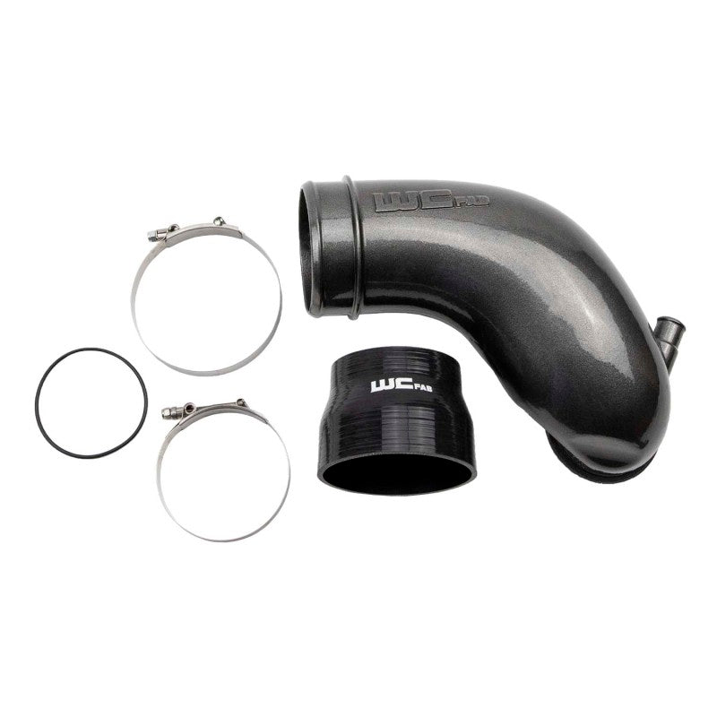 Wehrli 06-10 Chevrolet 6.6L LBZ/LMM Duramax 3.5in Intake Horn - WCFab Grey WCF100412-GRY