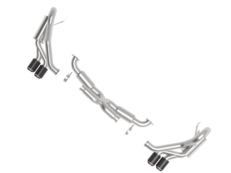 aFe MACHForce XP 12-16 Porsche 911 Carrera H6-3.8L SS-304 Cat-Back Exhaust w/Carbon Fiber Tips 49-36406-1C 49-36406-1C Photo - Unmounted